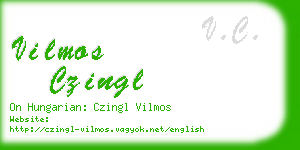 vilmos czingl business card